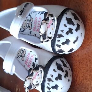 Hello kitty black white grendene by mini Melissa shoes flats